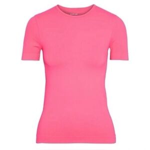 NEW Helmut Lang Prism Pink Short Sleeve Top Tee